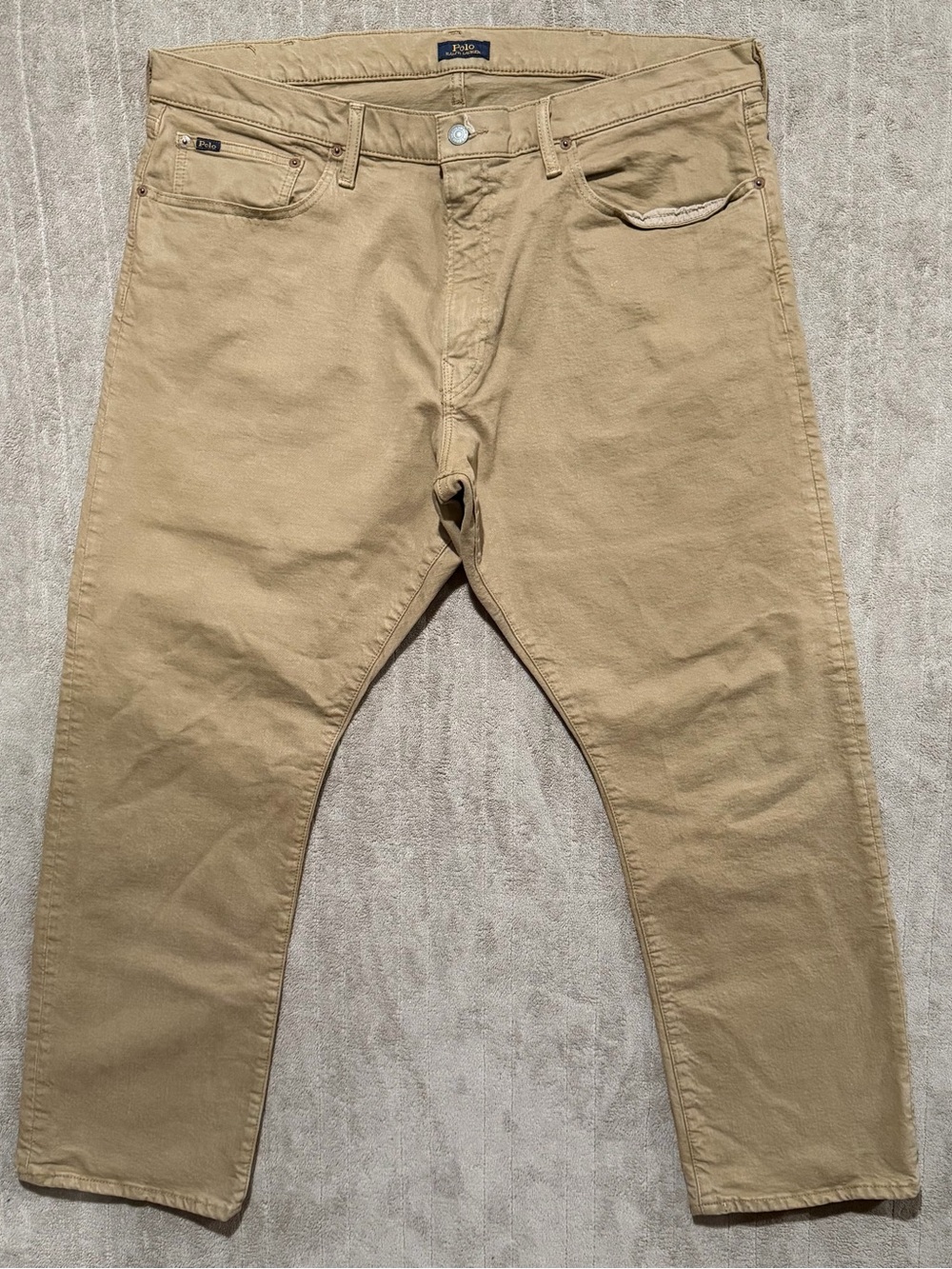 Polo Ralph Lauren Hampton Relaxed Straight Jeans Mens 40x30 Khaki Tan Pants